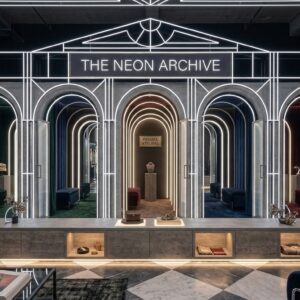 Alternative view of Neon Archive Pavilion