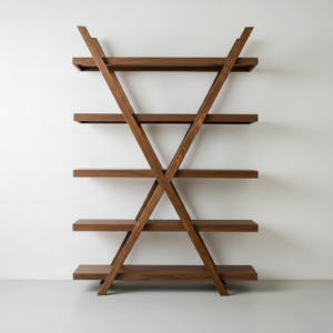 Crossline Sculptural Bookcase